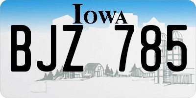 IA license plate BJZ785