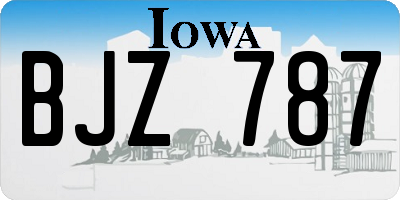 IA license plate BJZ787