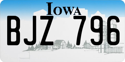 IA license plate BJZ796