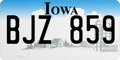 IA license plate BJZ859