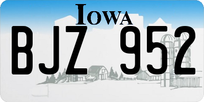 IA license plate BJZ952