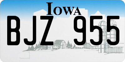 IA license plate BJZ955
