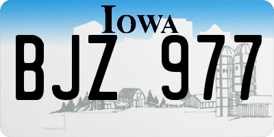 IA license plate BJZ977