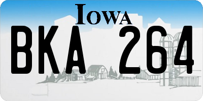 IA license plate BKA264