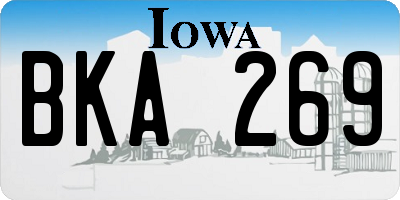 IA license plate BKA269
