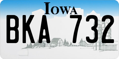 IA license plate BKA732