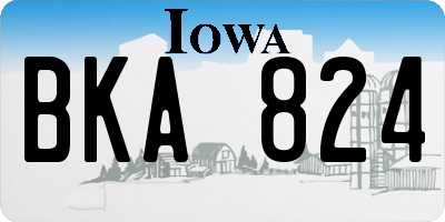 IA license plate BKA824
