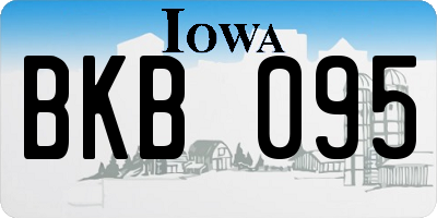 IA license plate BKB095