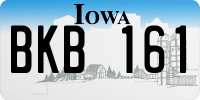 IA license plate BKB161