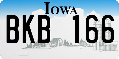 IA license plate BKB166