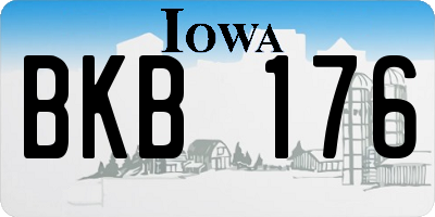 IA license plate BKB176