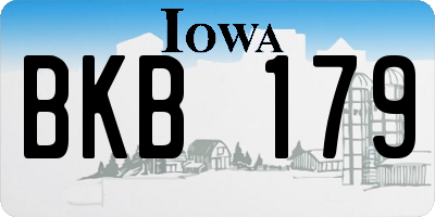 IA license plate BKB179