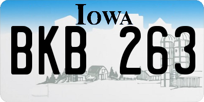 IA license plate BKB263