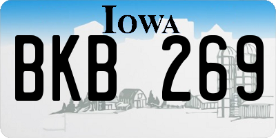 IA license plate BKB269