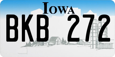IA license plate BKB272