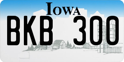 IA license plate BKB300