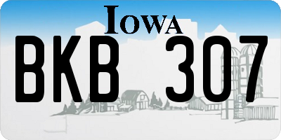 IA license plate BKB307