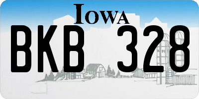 IA license plate BKB328