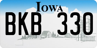 IA license plate BKB330