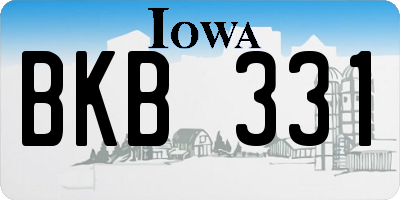 IA license plate BKB331