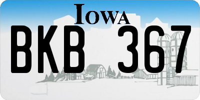 IA license plate BKB367