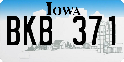 IA license plate BKB371