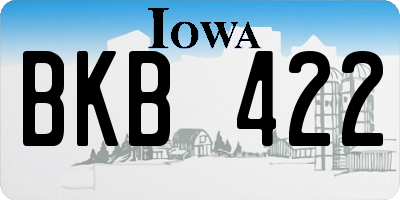 IA license plate BKB422