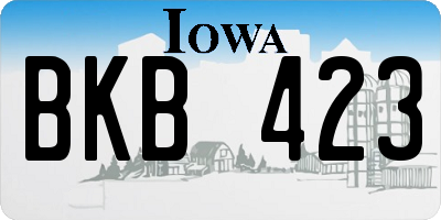 IA license plate BKB423