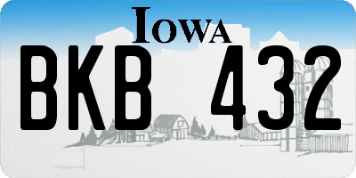 IA license plate BKB432