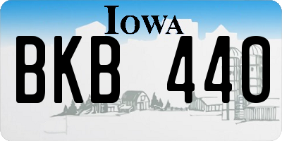 IA license plate BKB440