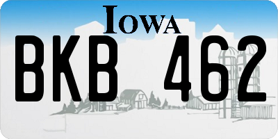 IA license plate BKB462