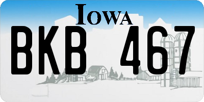 IA license plate BKB467