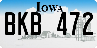 IA license plate BKB472