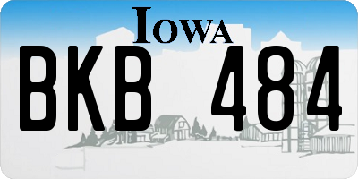 IA license plate BKB484
