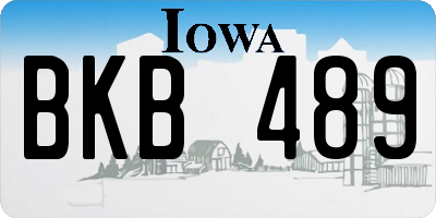 IA license plate BKB489
