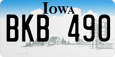 IA license plate BKB490