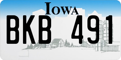 IA license plate BKB491