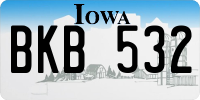 IA license plate BKB532
