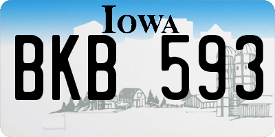 IA license plate BKB593