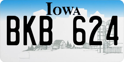 IA license plate BKB624