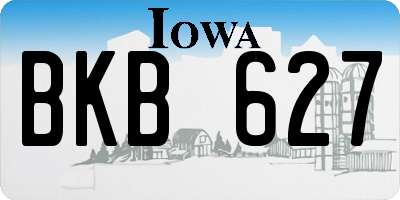 IA license plate BKB627