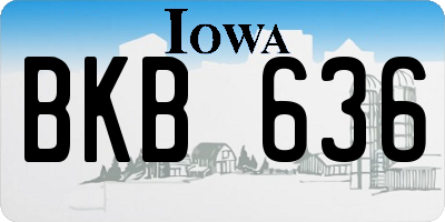 IA license plate BKB636