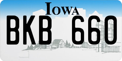 IA license plate BKB660