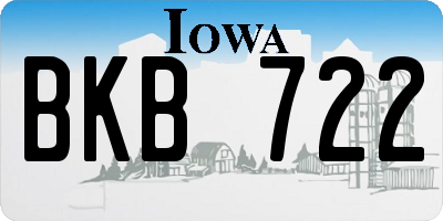 IA license plate BKB722