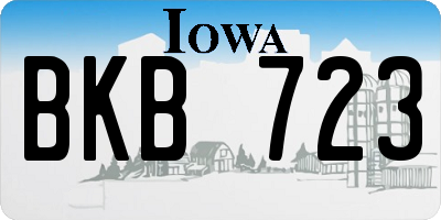IA license plate BKB723
