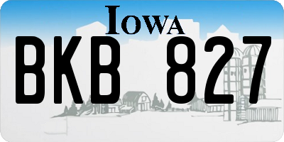 IA license plate BKB827