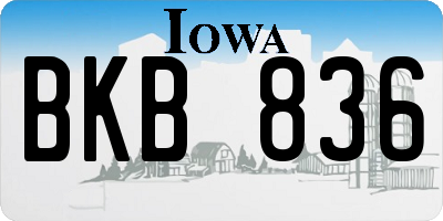 IA license plate BKB836