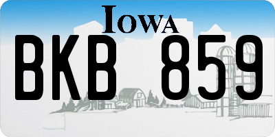 IA license plate BKB859