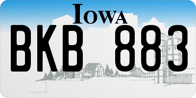 IA license plate BKB883