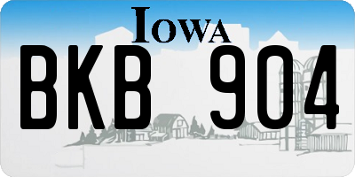 IA license plate BKB904